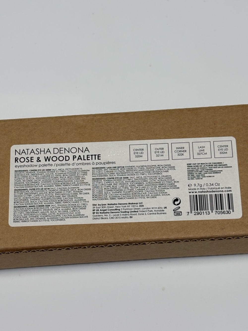 Natasha Denona Rose & Wood Eyeshadow Palette 5 Shades High Pigment NIB - Picture 8 of 8